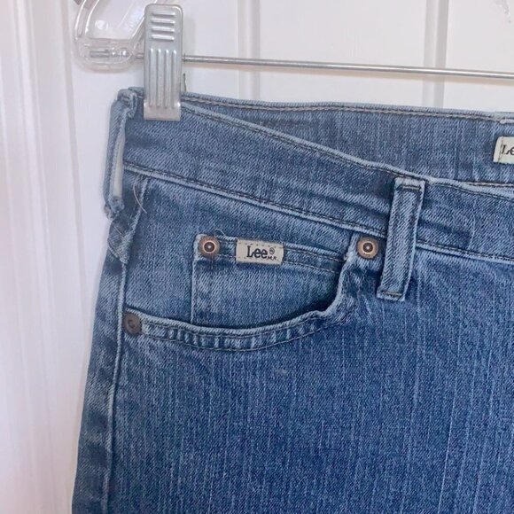 Lee Retro High Waist Straight Leg Jeans Women’s Sz 8 Medium Wash Classic Denim - Picture 9 of 14
